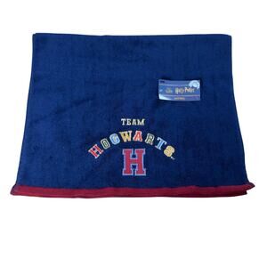 M&S Kids Hand Towel Blue 50x90 Cm 100% Cotton Vintage Bordered Harry Potter